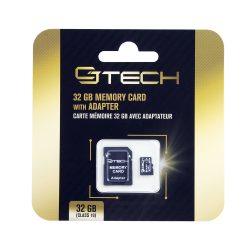 CJ Tech - Micro SD Card with Adapter - Black